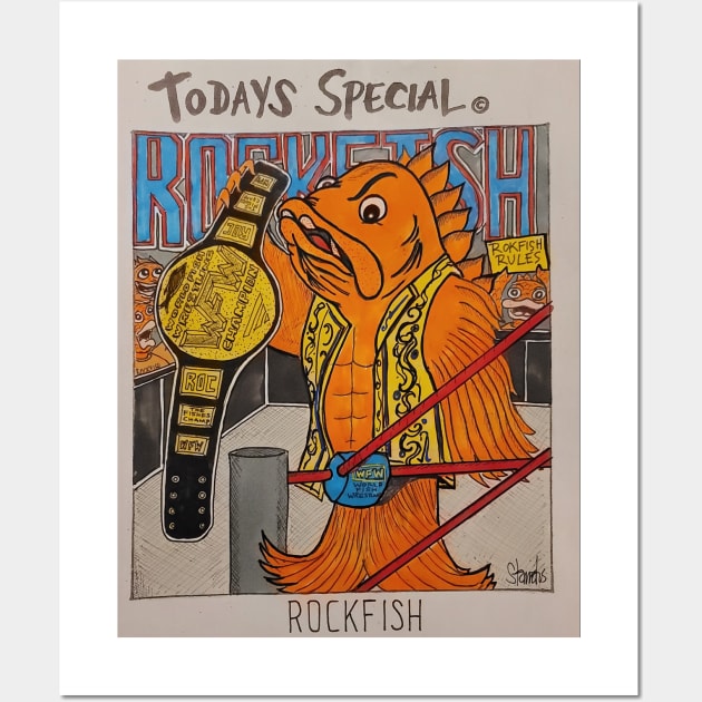 Rockfish Wall Art by Today's Special Comic 